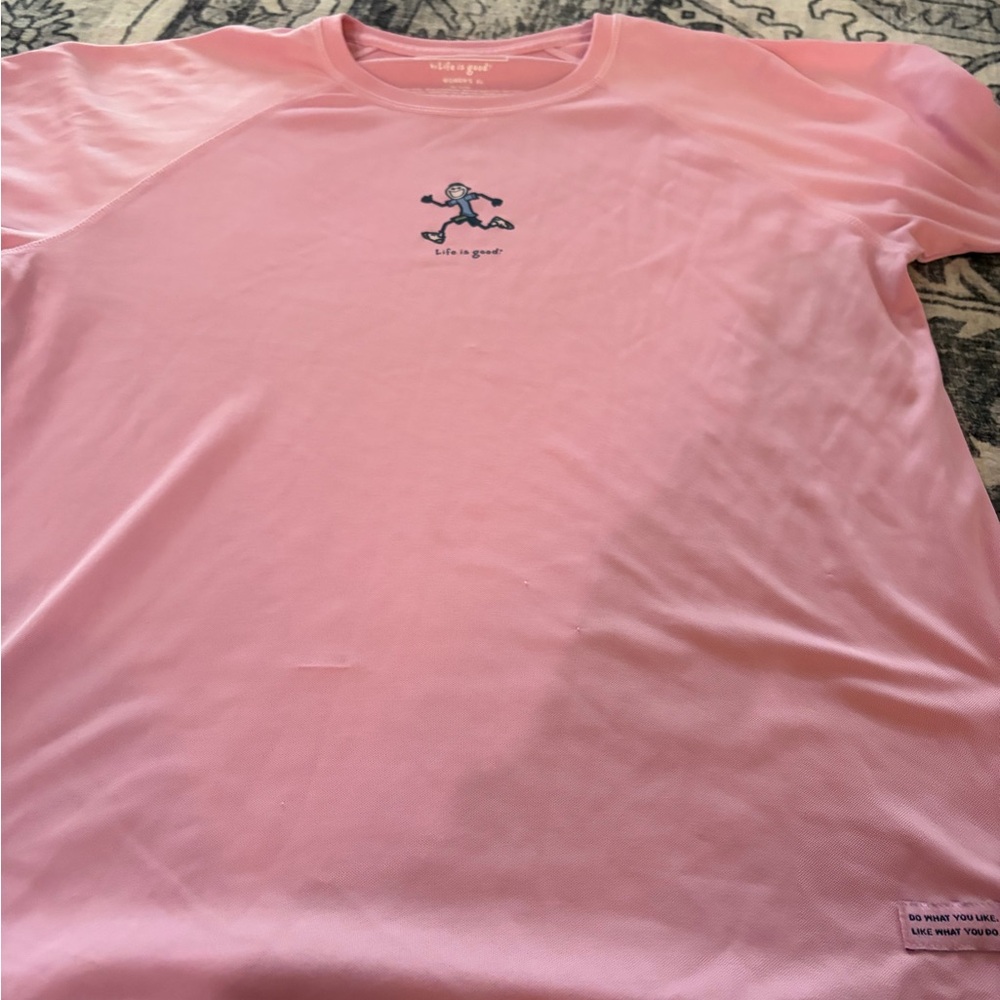 Life Is Good Men's Pink Short-Sleeve Graphic Tee